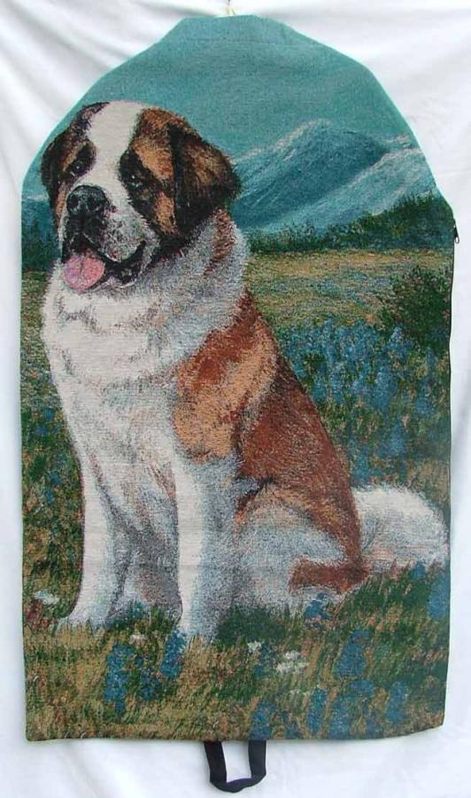St Bernard Tapestry Garment Bag