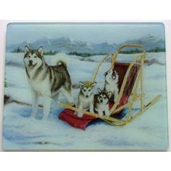 Alaskan Malamute 3 Tempered Glass Cutting Board