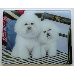 Bichon Frise 1 Tempered Glass Cutting Board