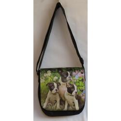 Boston Terrier 3A small messenger bag-front