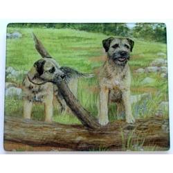 Border Terrier 1 Tempered Glass Cutting Board