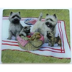 Cairn Terrier 1 Tempered Glass Cutting Board
