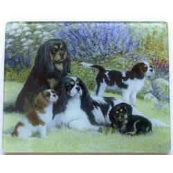 Cavalier King Charles Spaniel 5 Tempered Glass Cutting Board