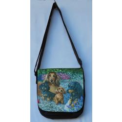 Dachshund 2A small messenger bag - front