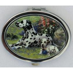 Dalmatian Picture Oval Compact Mirror 3A