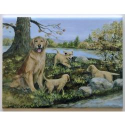 Golden Retriever #3-6X8 Ceramic Picture Tile