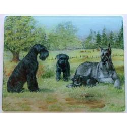 Giant Schnauzer 3 Tempered Glass Cutting Board