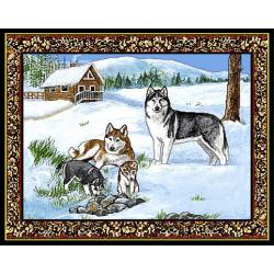 Siberian Husky 4 Single Tapestry Placemat