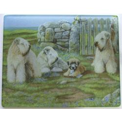 Wheaten Terrier 2 Tempered Glass Cutting Board