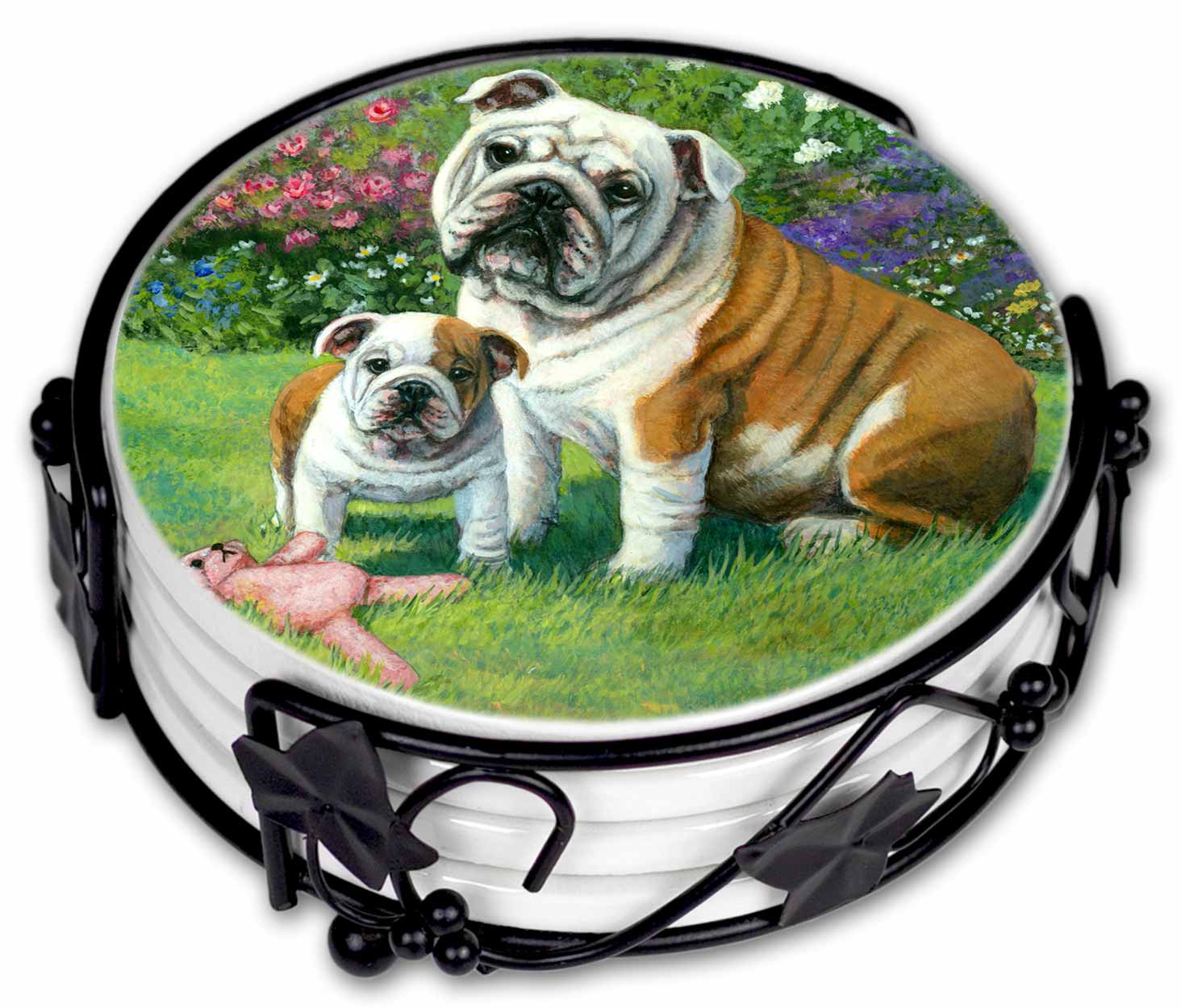 English Bulldog Gifts for Dog Lovers Bulldog Ceramic Coaster Set