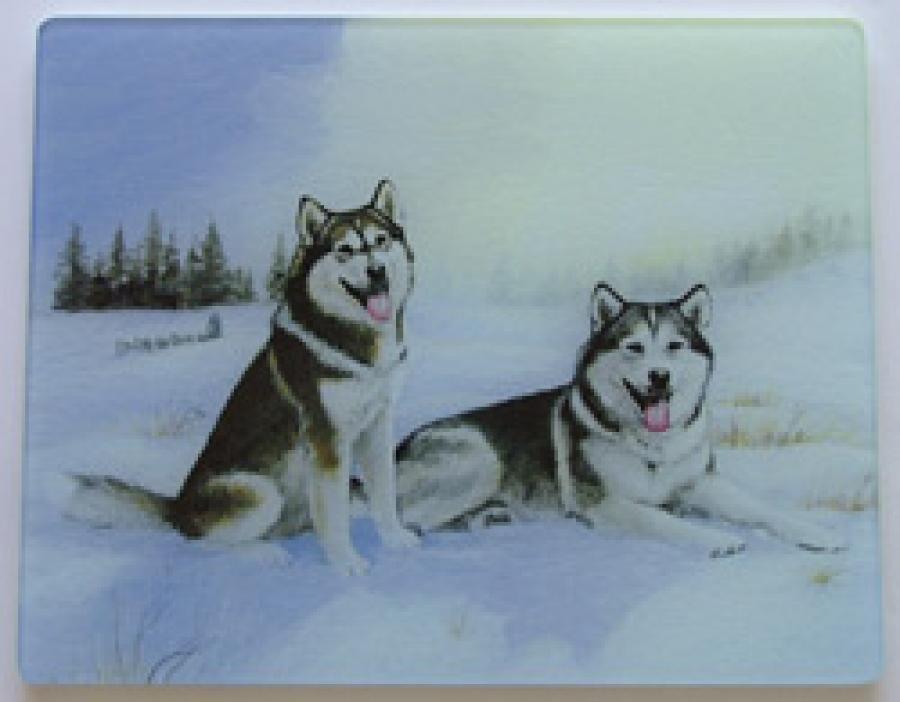 Alaskan Malamute 1 Tempered Glass Cutting Board