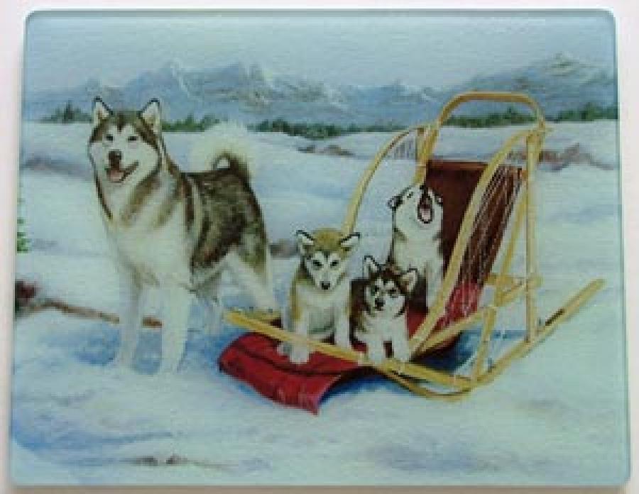 Alaskan Malamute 3 Tempered Glass Cutting Board Alaskan Malamute 3 Tempered Glass Cutting Board