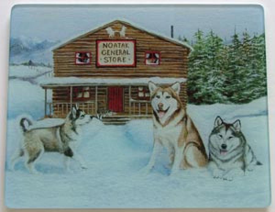 Alaskan Malamute 4 Tempered Glass Cutting Board Alaskan Malamute 4 Tempered Glass Cutting Board