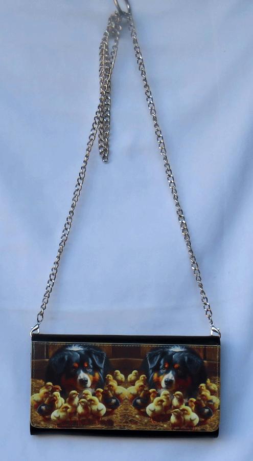 Mini Aussie 4 clutch wallet with chain