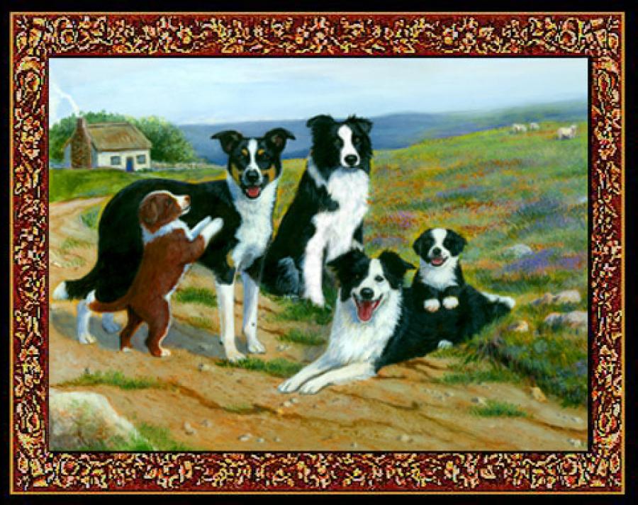 Border Collie Tapestry Placemat #3 - Single