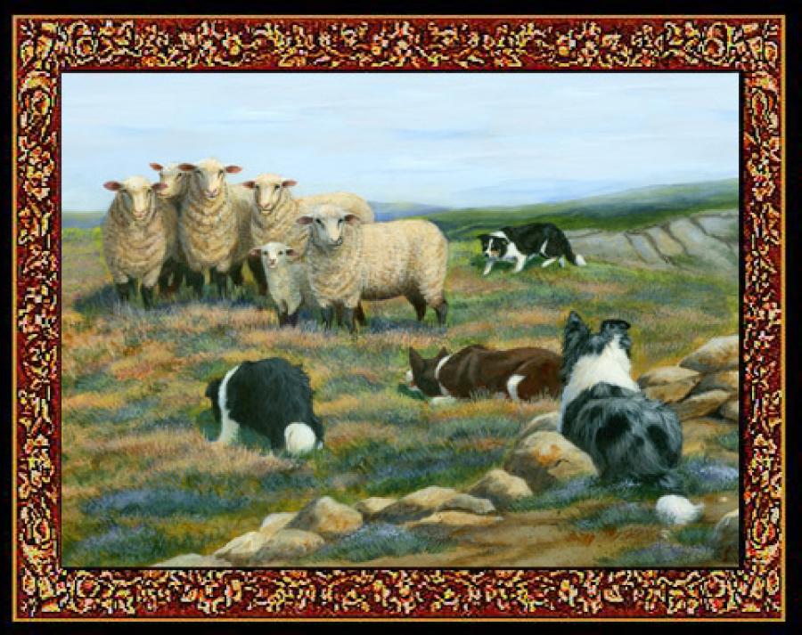 Border Collie Tapestry Placemat #4 - Single