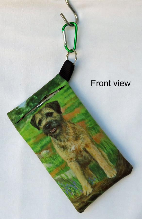 Border Terrier 1 cell phone holder - front