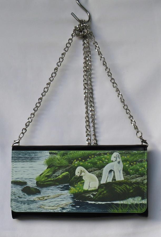 Bedlington Clutch wallet with chain