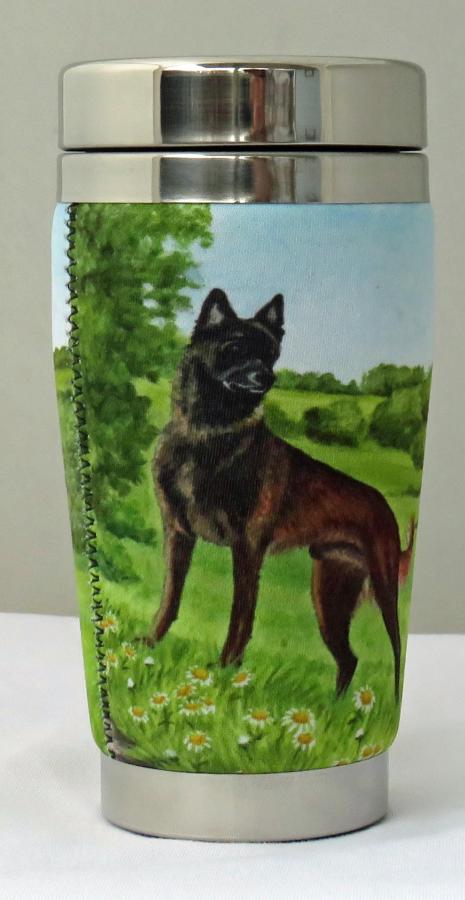 Malinois travel mug left