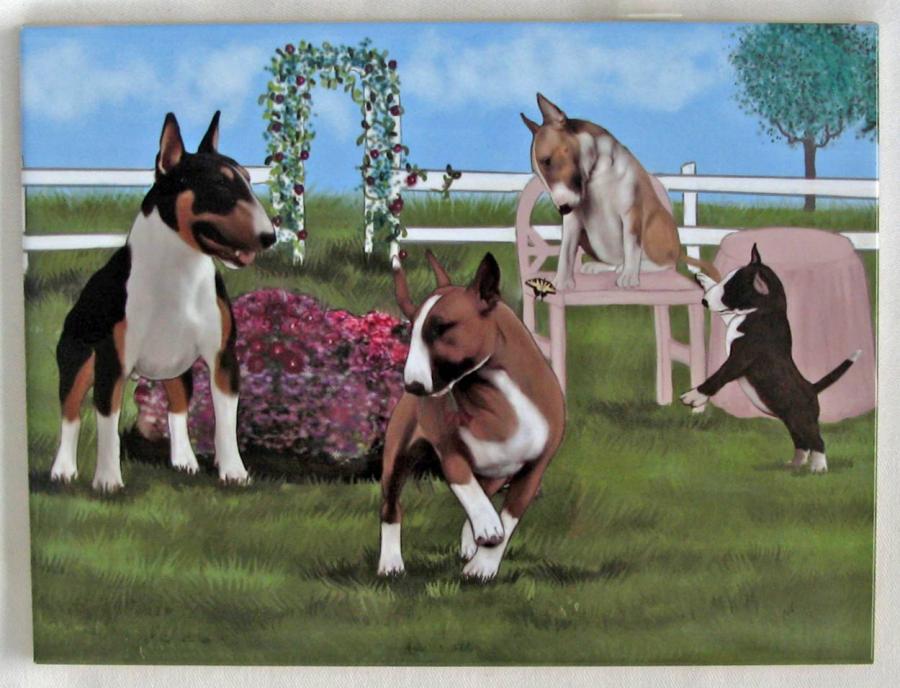 Bull terrier 3 tile