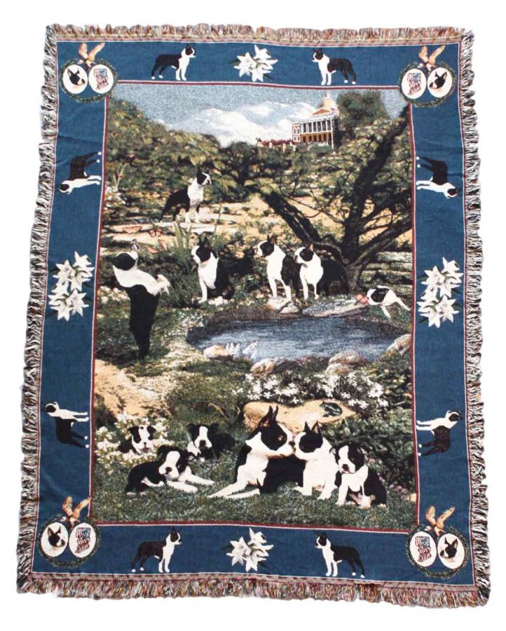 Boston terrier throw