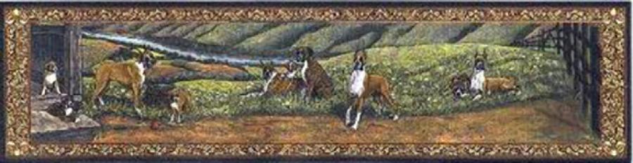 Boxer Tapestry Table Runner