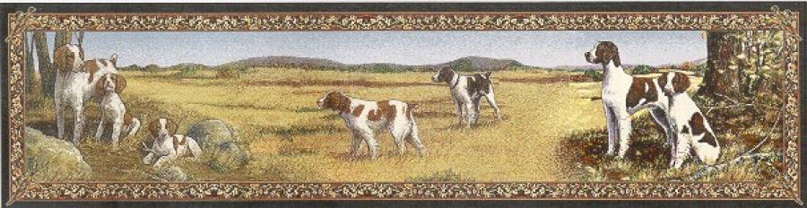 Brittany Spaniel Tapestry Table Runner