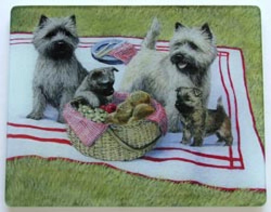 Cairn Terrier 1 Tempered Glass Cutting Board