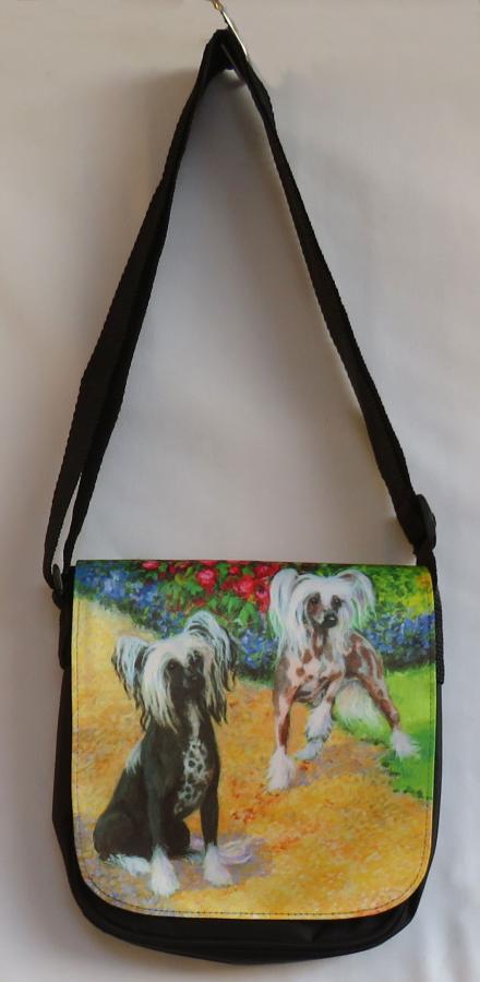 Chinese Crested 1B small messenger bag-front