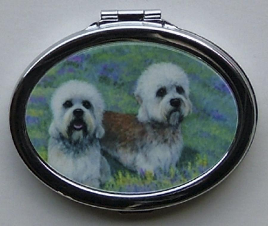 Dandie Dinmont Picture Oval Compact Mirror 1
