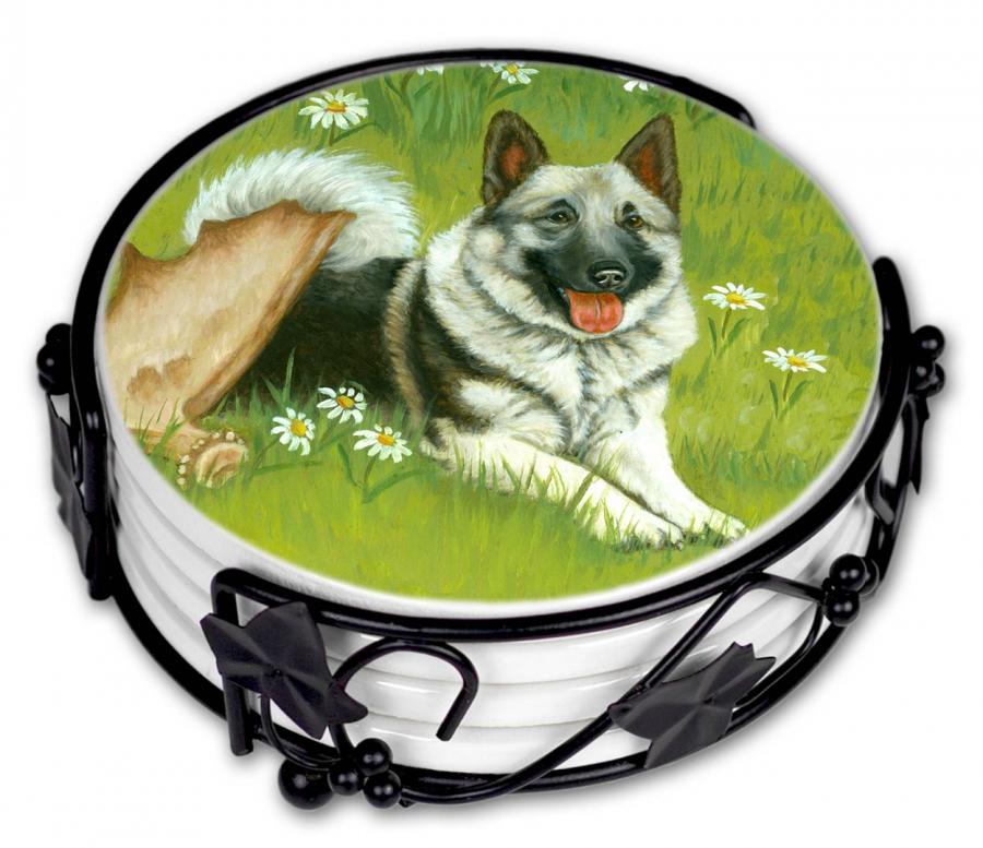 Elkhound coaster set