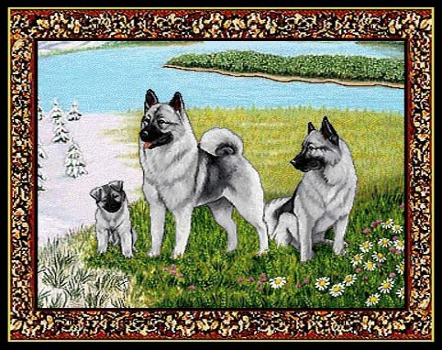 Norwegian Elkhound 2 Single Tapestry Placemat