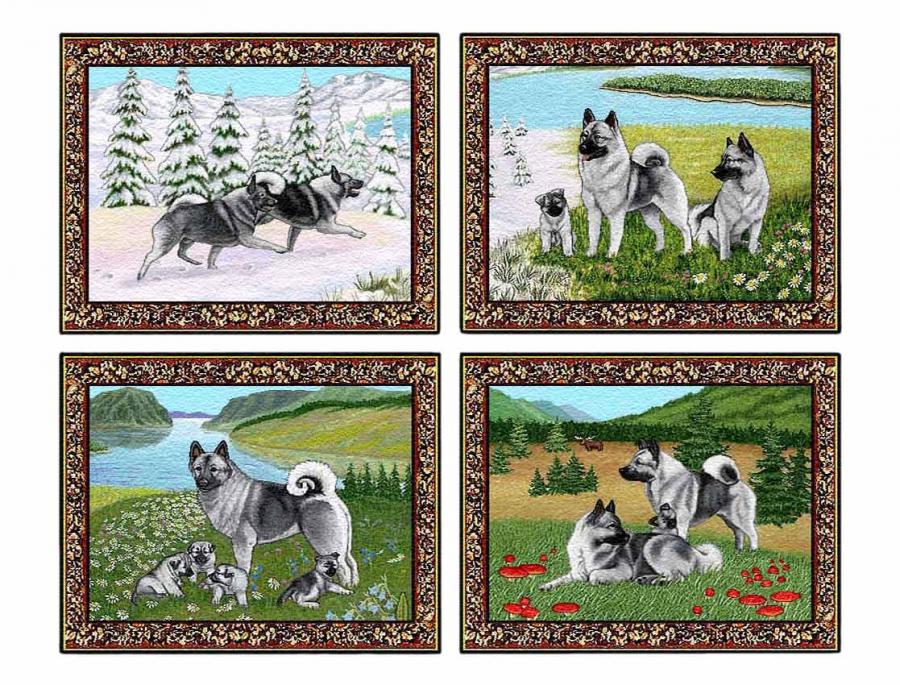 Elkhound placemat set