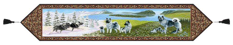 Elkhound table runner
