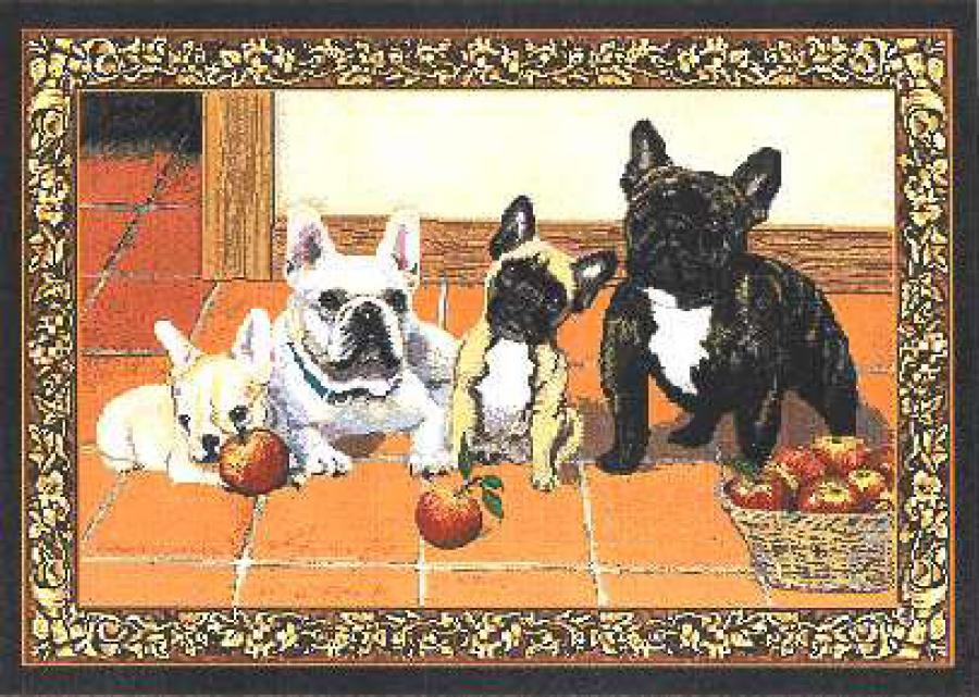 French Bulldog Set of Four Tapestry Placemats