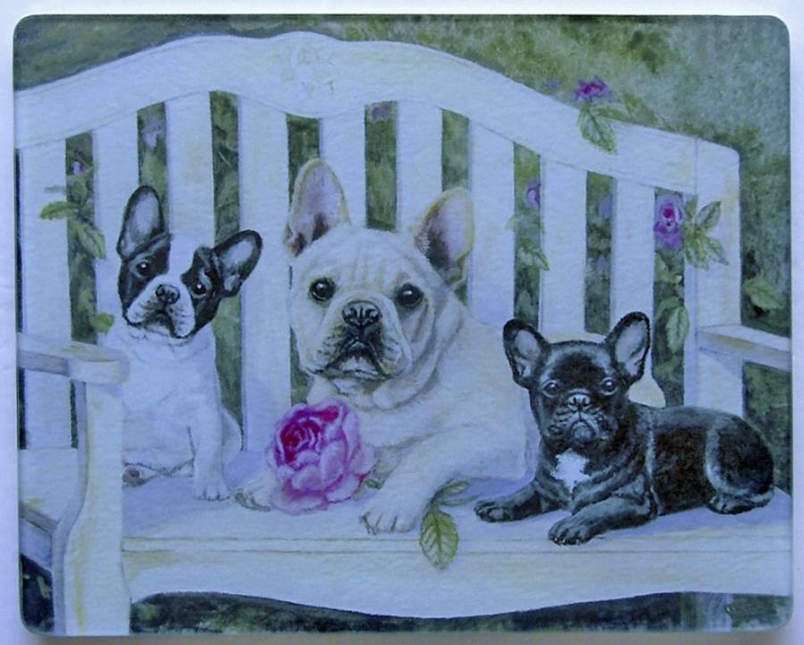 French Bulldog Tempered Glass Cutting Board #6