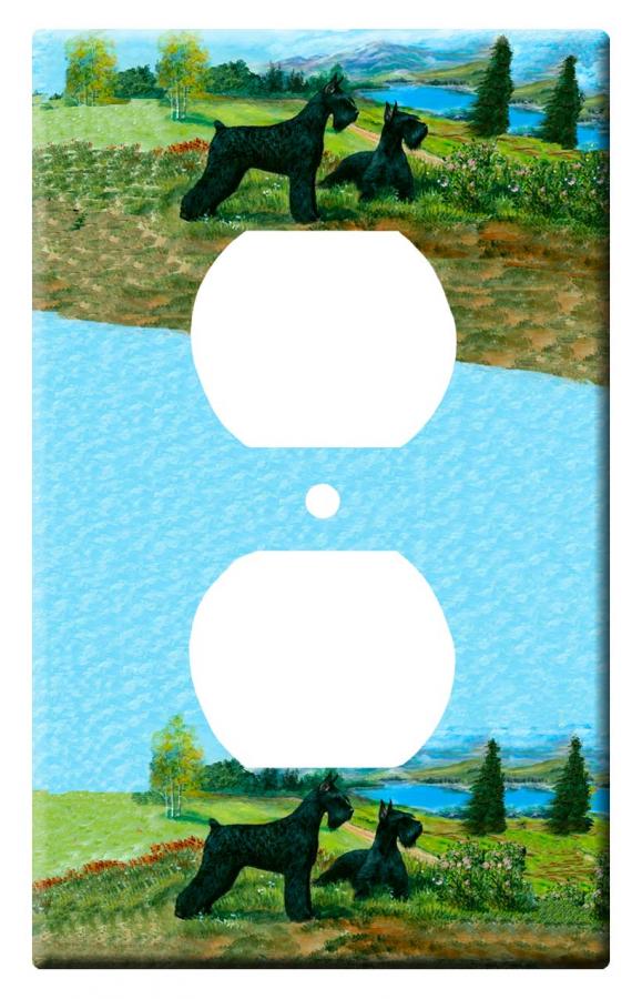 Giant Schnauzer Picture 2A Electrical Outlet Plate Giant Schnauzer 2a-otlp