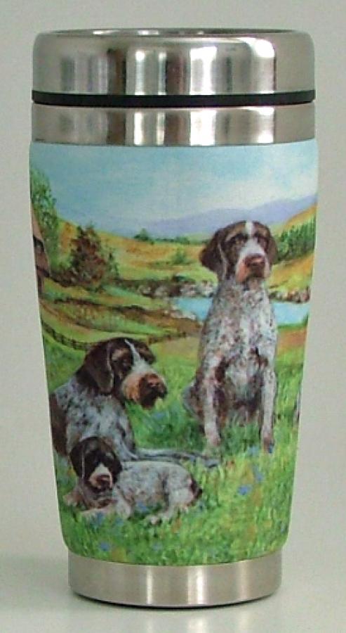 German Wirehaired Pointer Travel Mug GWP a tvm