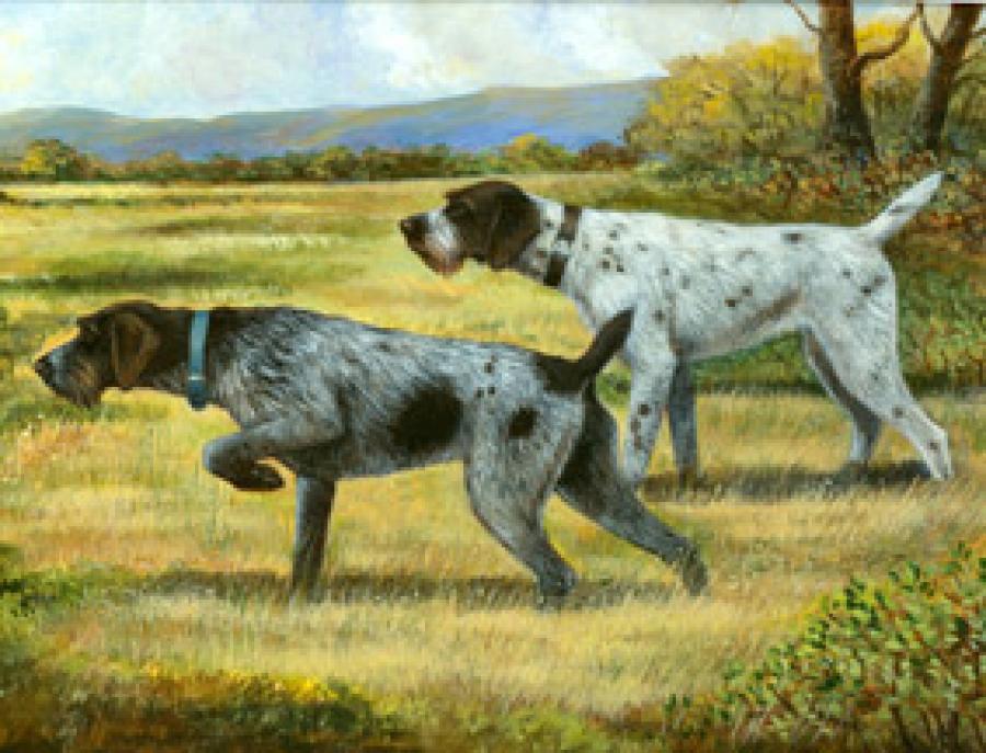 German Wirehair Pointer Tempered Glass Cutting Board #1