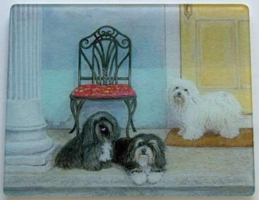 Havanese Glass Cutting Board #3