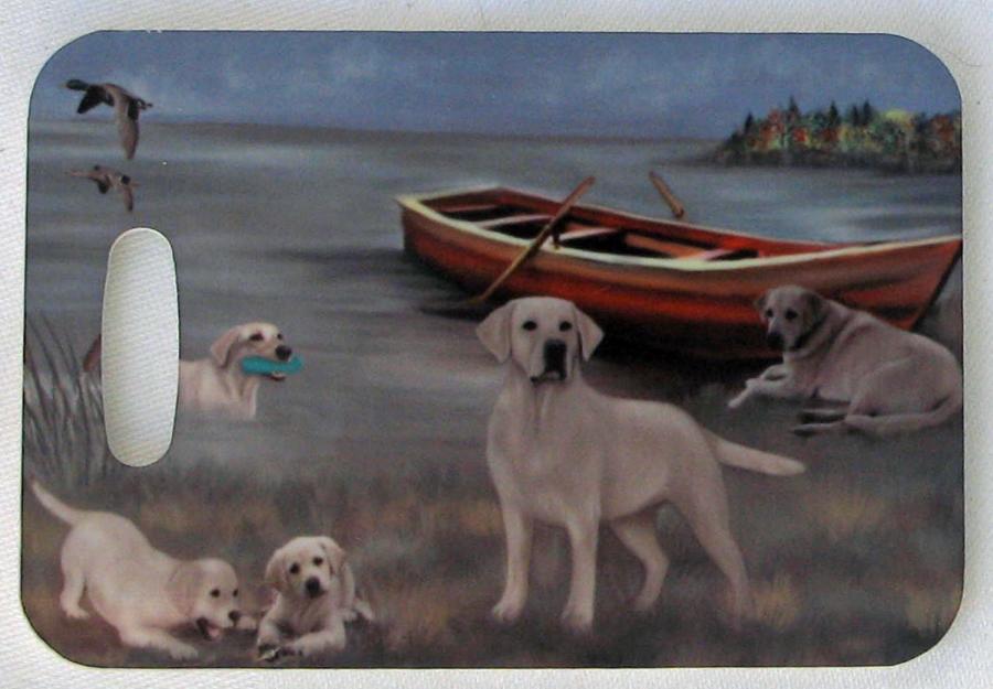 Lab, yellow 4 luggage tag