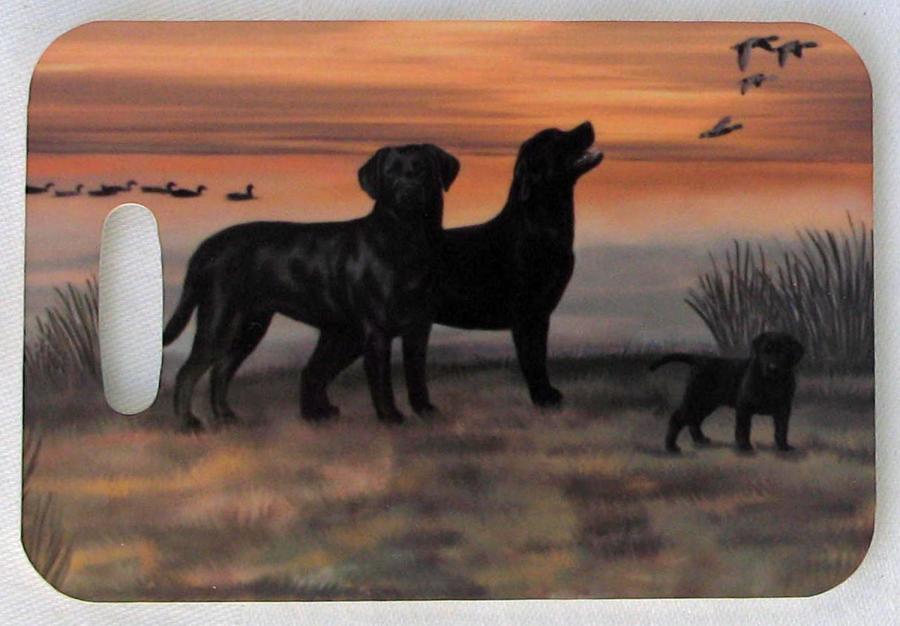 Lab, Black 7 luggage tag