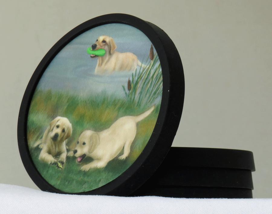 Yellow Lab coaster set