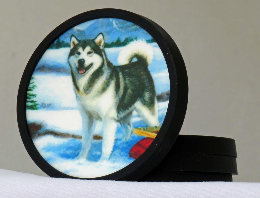 Alaskan Malamute coaster set