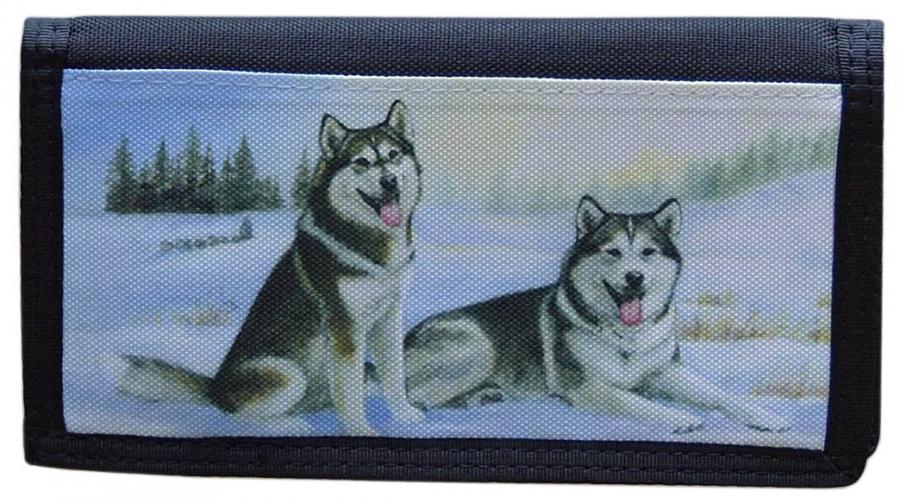 Alaskan Malamute Picture Checkbook #1 Mal checkbook 1