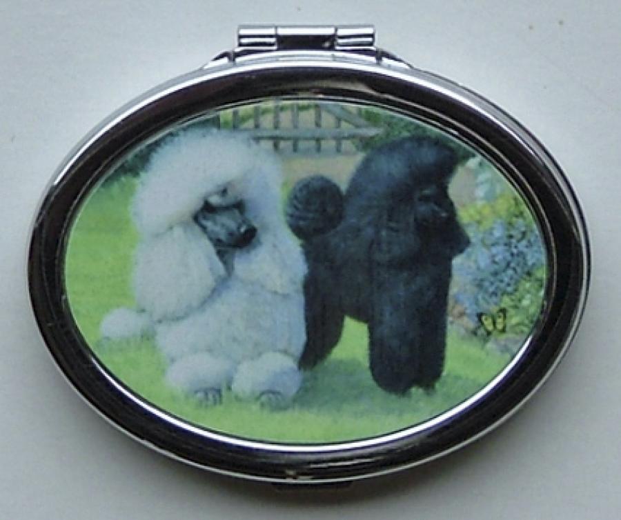 Poodle Picture Oval Compact Mirror #4A