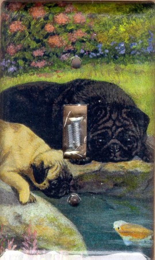 Pug Picture Single Light Switch Plate #4A