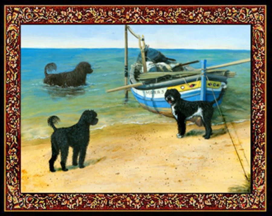 Portuguese Water Dog 2 Single Tapestry Placemat