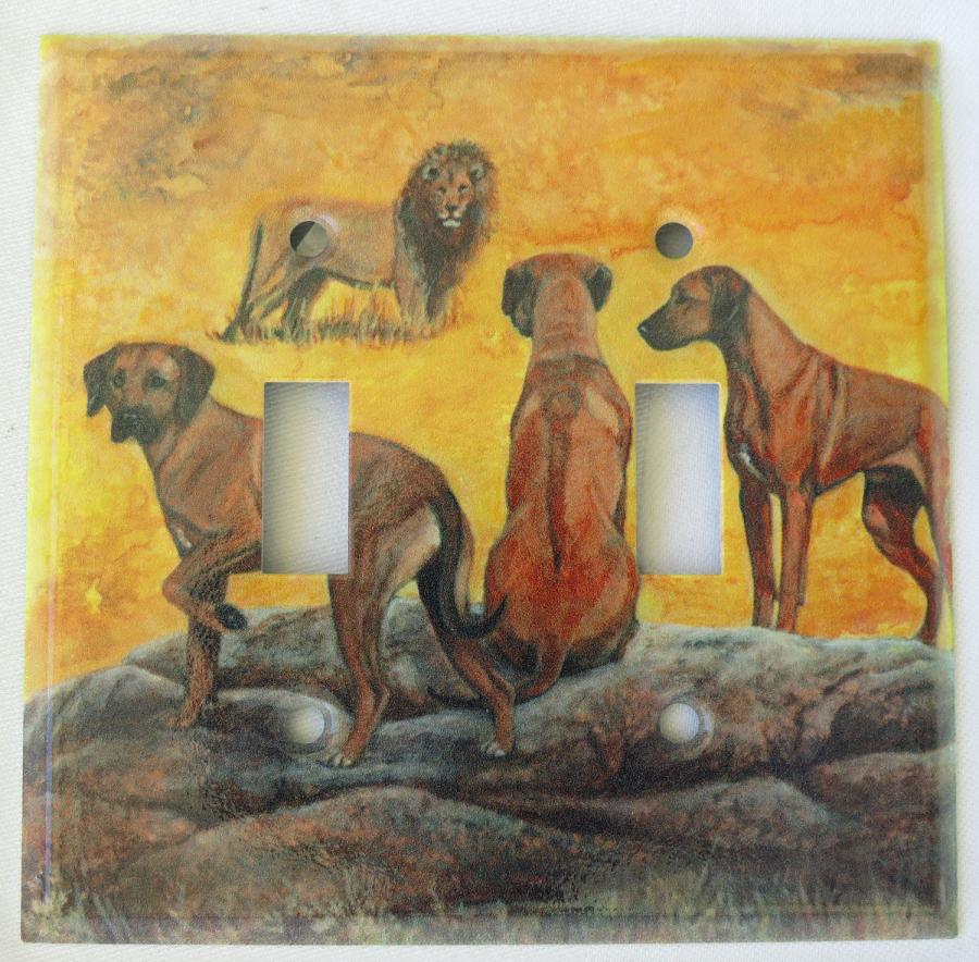 Rhodie 4A Double Light Switch Plate