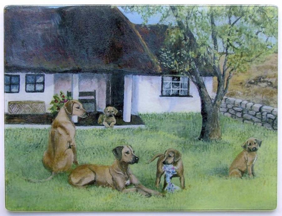 Rhodesian Ridgeback Tempered Glass Cutting Board #1